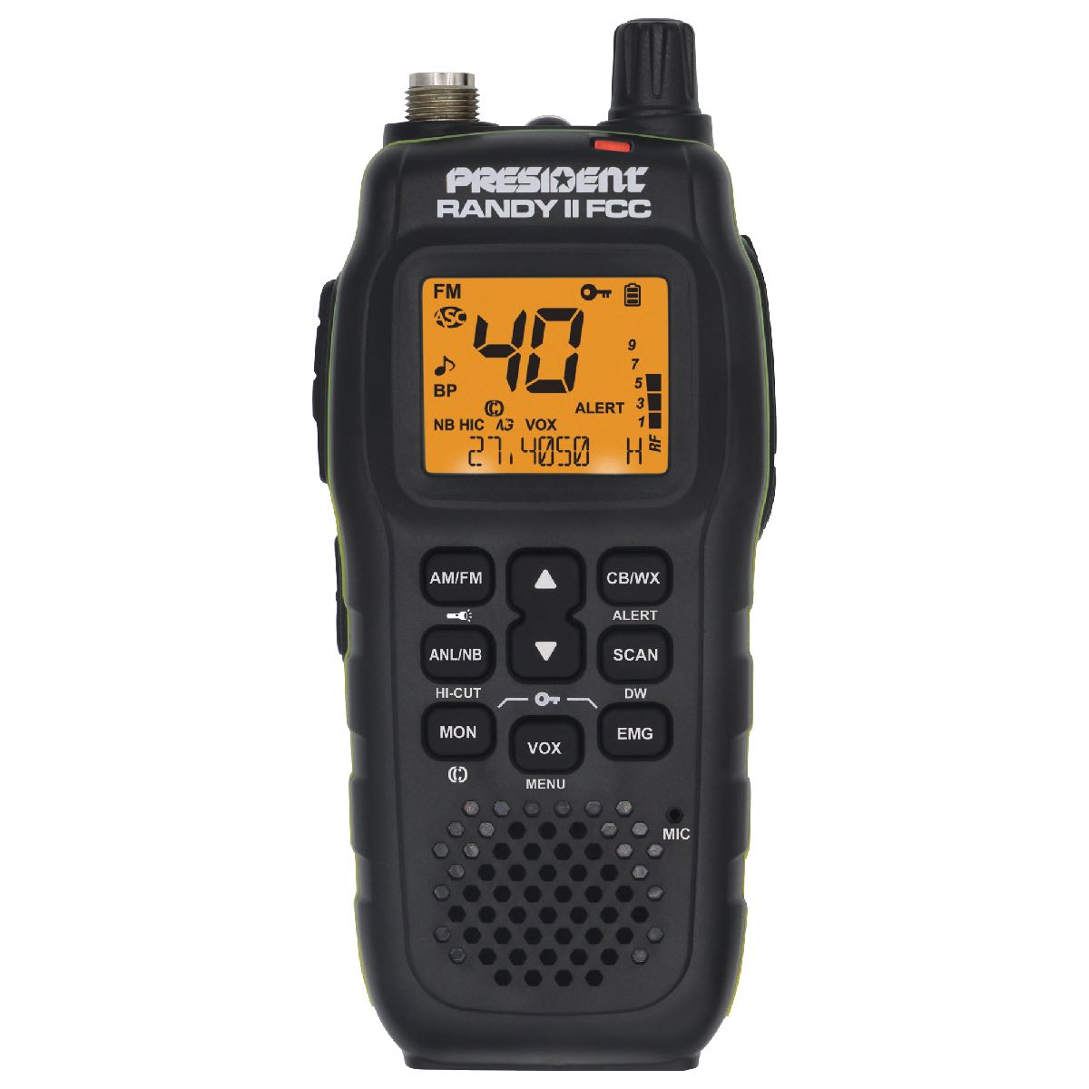 PRESIDENT 40 CHANNEL HANDHELD AM/FM CB RADIO NO WARRANTY (RANDY II)