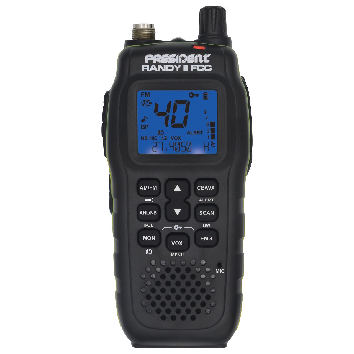 PRESIDENT 40 CHANNEL HANDHELD AM/FM CB RADIO NO WARRANTY (RANDY II)