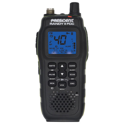 PRESIDENT 40 CHANNEL HANDHELD AM/FM CB RADIO NO WARRANTY (RANDY II)