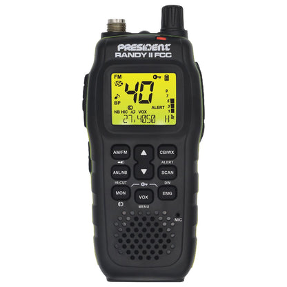 PRESIDENT 40 CHANNEL HANDHELD AM/FM CB RADIO NO WARRANTY (RANDY II)
