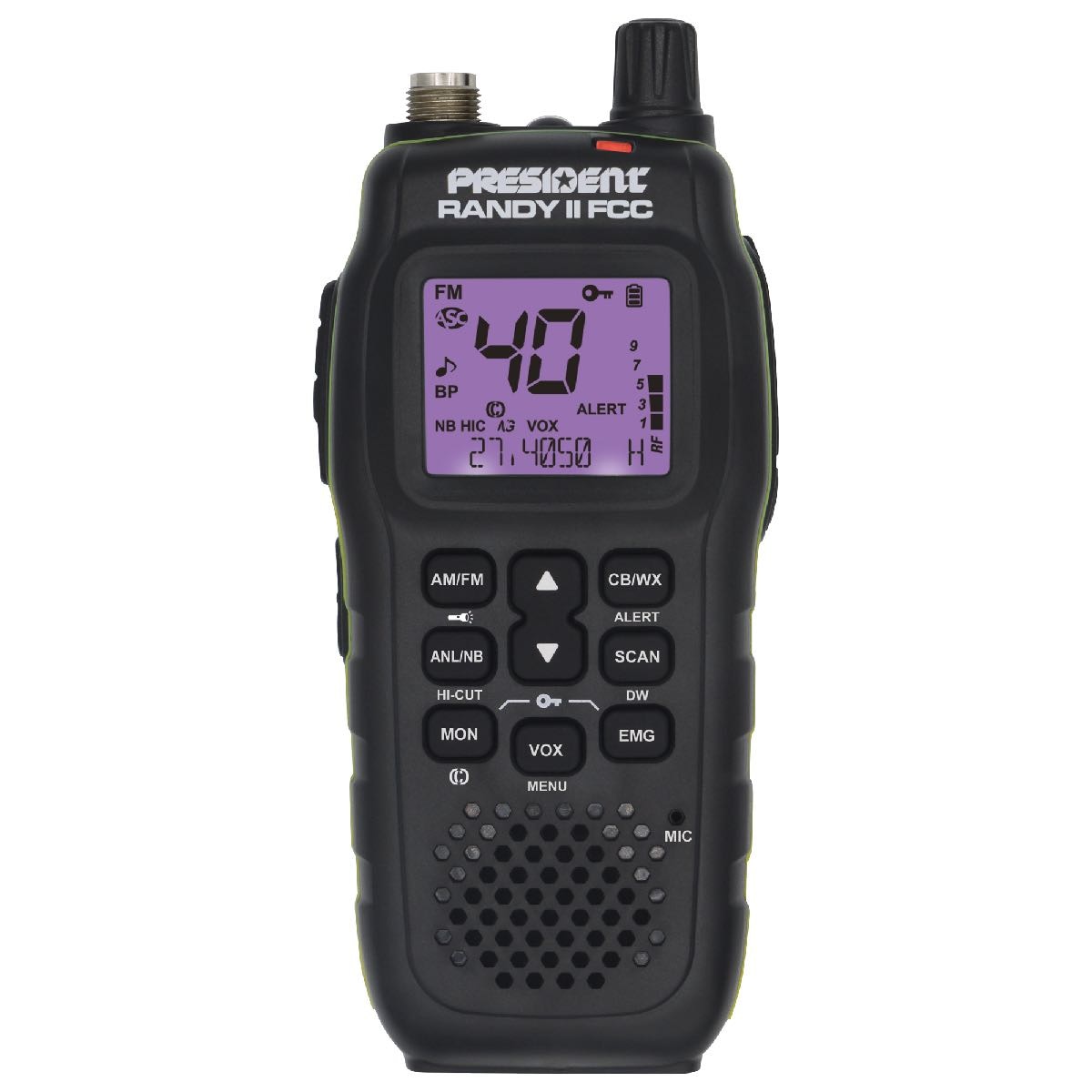PRESIDENT 40 CHANNEL HANDHELD AM/FM CB RADIO NO WARRANTY (RANDY II)