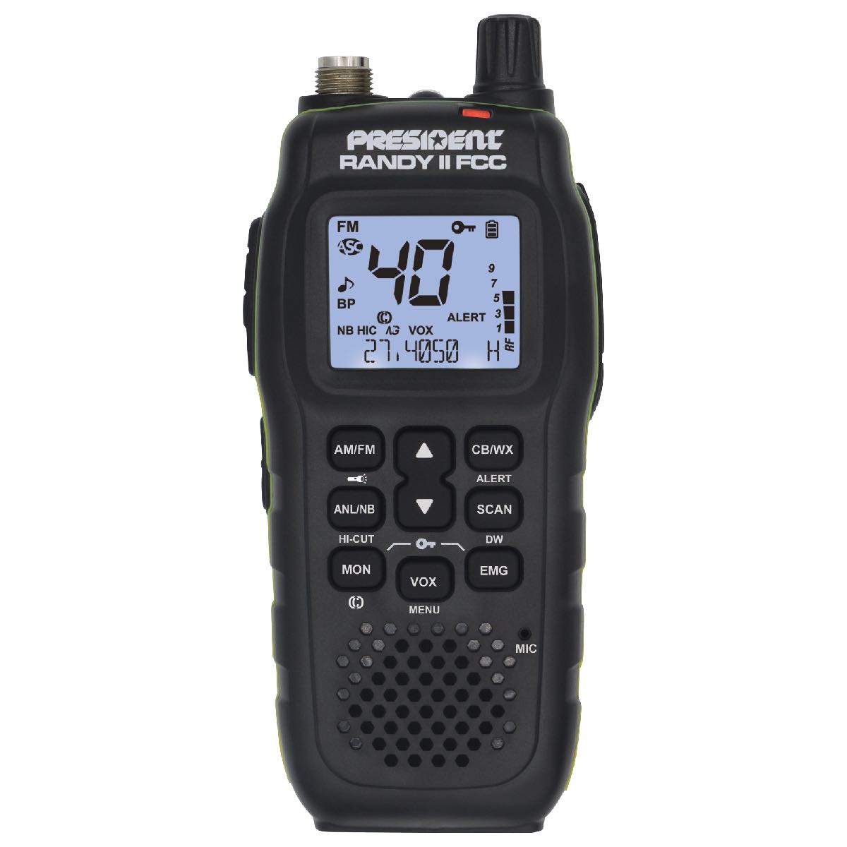 PRESIDENT 40 CHANNEL HANDHELD AM/FM CB RADIO NO WARRANTY (RANDY II)