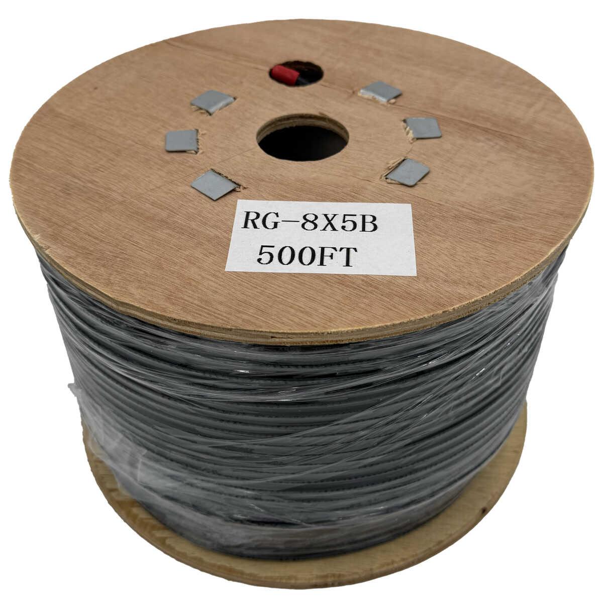 WORKMAN BULK COAX RG8X 500 MINI BLACK HIGH COPPER SHIELD (RG8X5B)