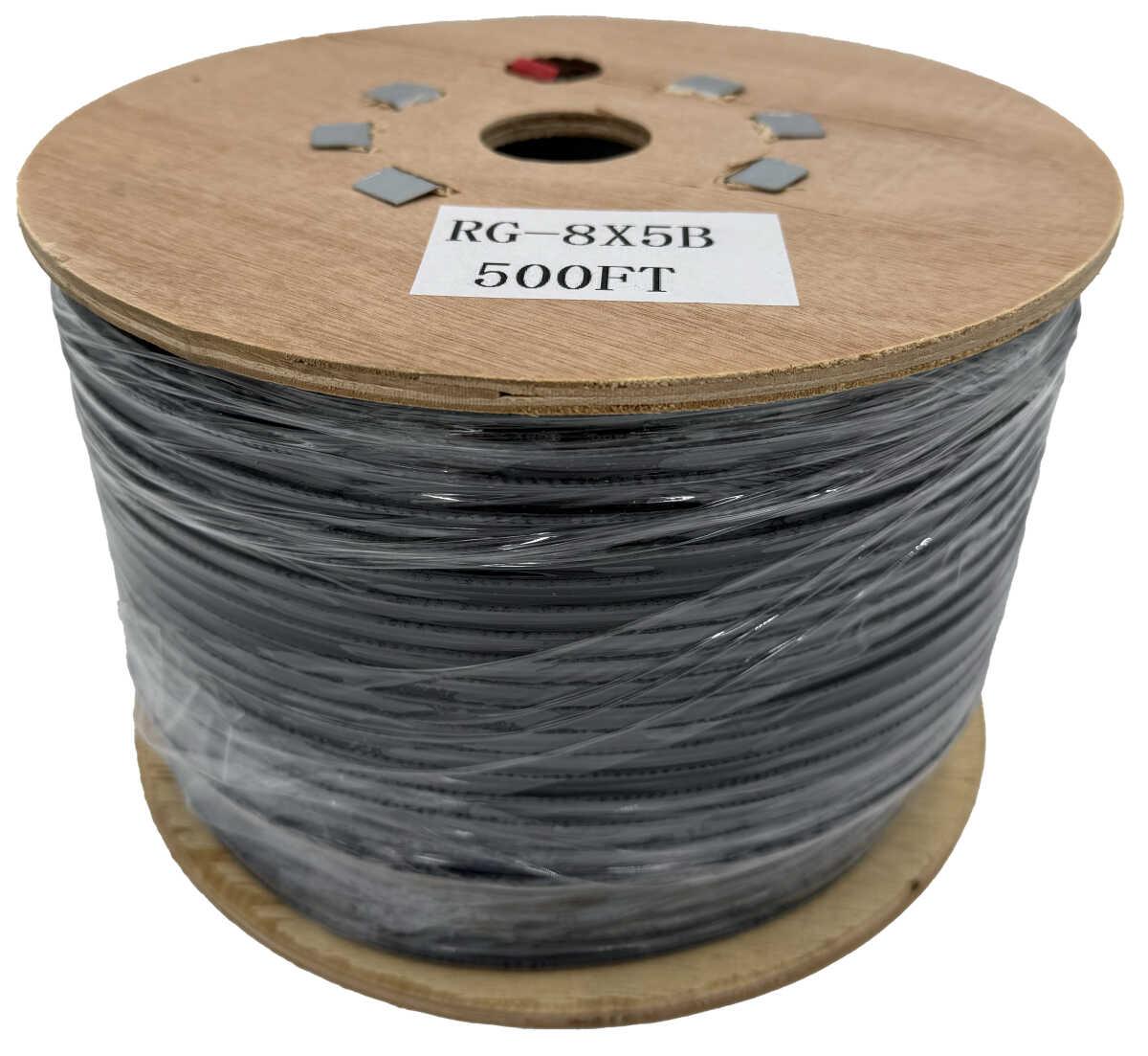 WORKMAN BULK COAX RG8X 500 MINI BLACK HIGH COPPER SHIELD (RG8X5B)
