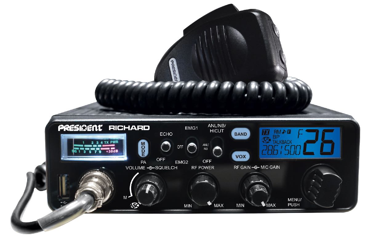PRESIDENT DIN SIZE 10 METER RADIO WITH FREQUENCY COUNTER RICHARD (RICHARD)