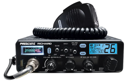 PRESIDENT DIN SIZE 10 METER RADIO WITH FREQUENCY COUNTER RICHARD (RICHARD)