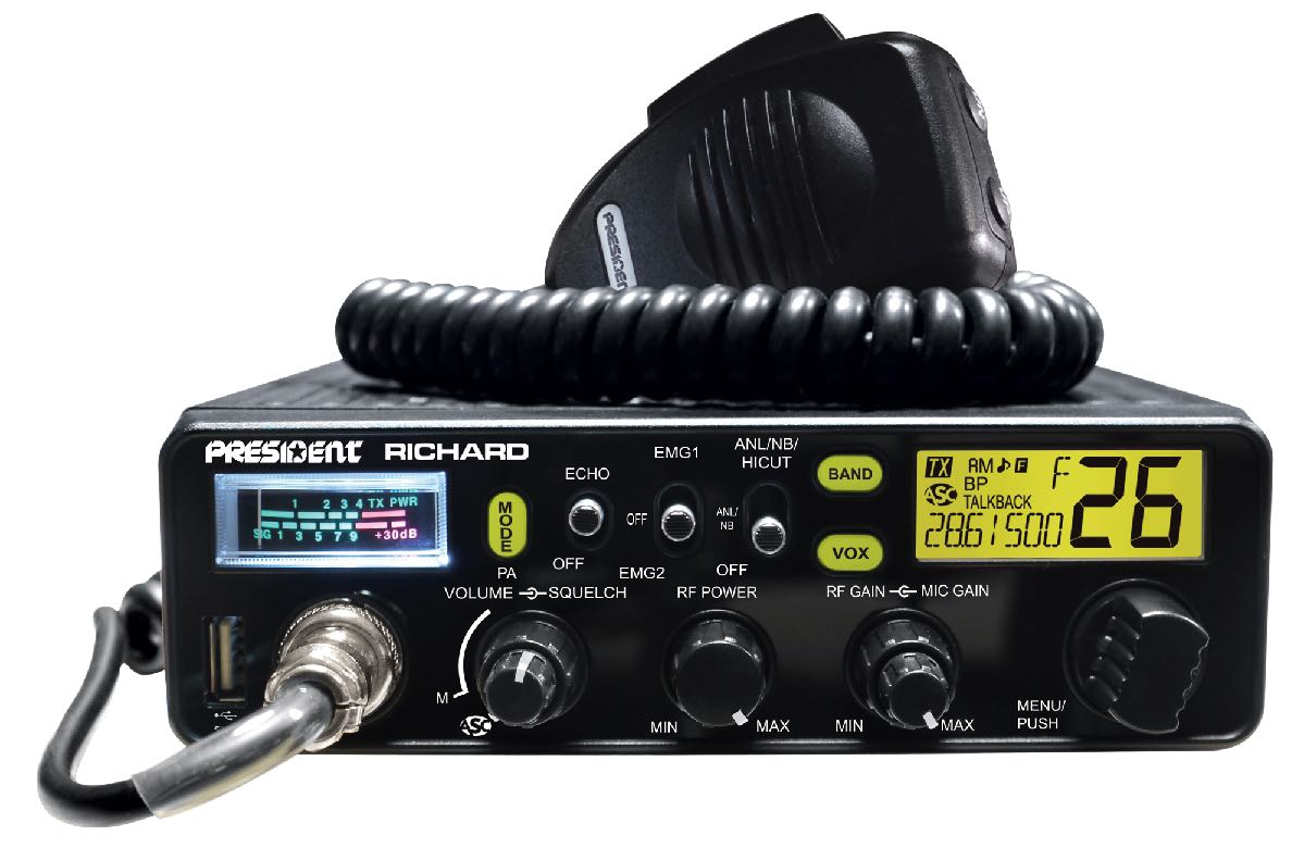 PRESIDENT DIN SIZE 10 METER RADIO WITH FREQUENCY COUNTER RICHARD (RICHARD)