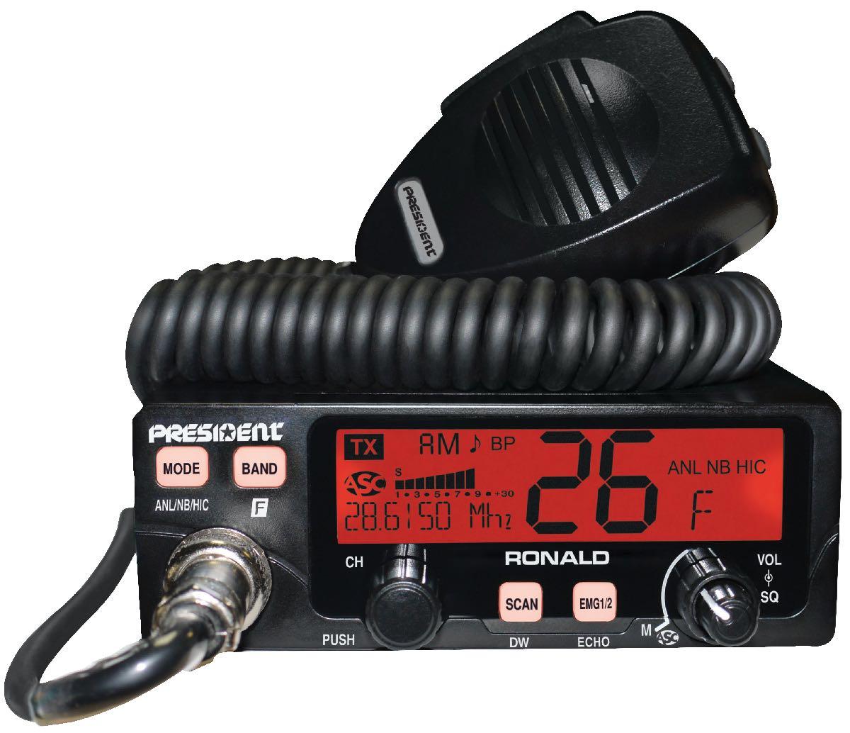 PRESIDENT 10 METER RADIO WITH FREQUENCY COUNTER NO WARRANTY (RONALD)