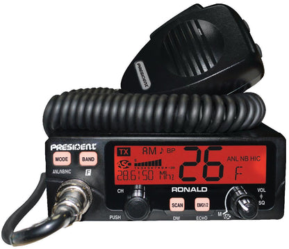 PRESIDENT 10 METER RADIO WITH FREQUENCY COUNTER NO WARRANTY (RONALD)