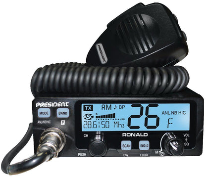 PRESIDENT 10 METER RADIO WITH FREQUENCY COUNTER NO WARRANTY (RONALD)