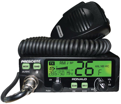PRESIDENT 10 METER RADIO WITH FREQUENCY COUNTER NO WARRANTY (RONALD)