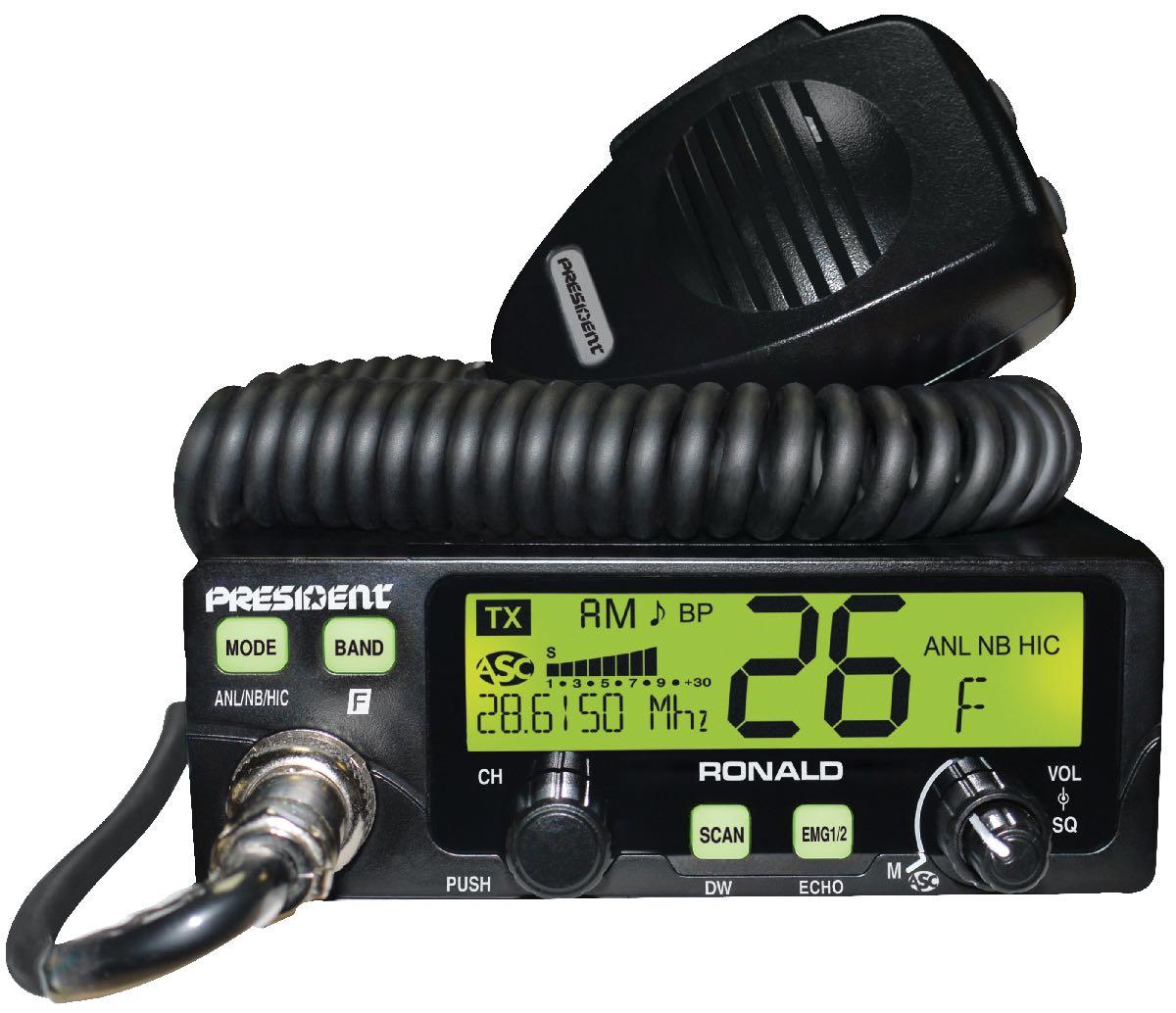 PRESIDENT 10 METER RADIO WITH FREQUENCY COUNTER NO WARRANTY (RONALD)