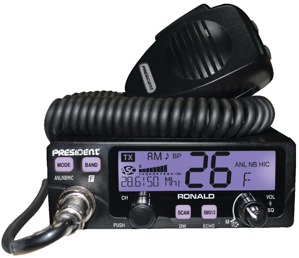PRESIDENT 10 METER RADIO WITH FREQUENCY COUNTER NO WARRANTY (RONALD)