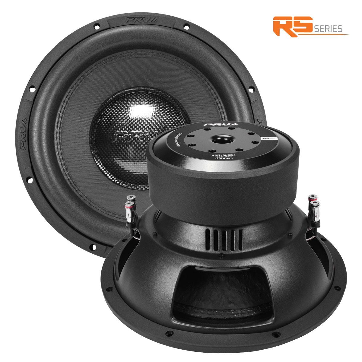 PRV AUDIO 12" 1000 WATT DVC 4 OHM SUBWOOFER (RS12-SUBD4)