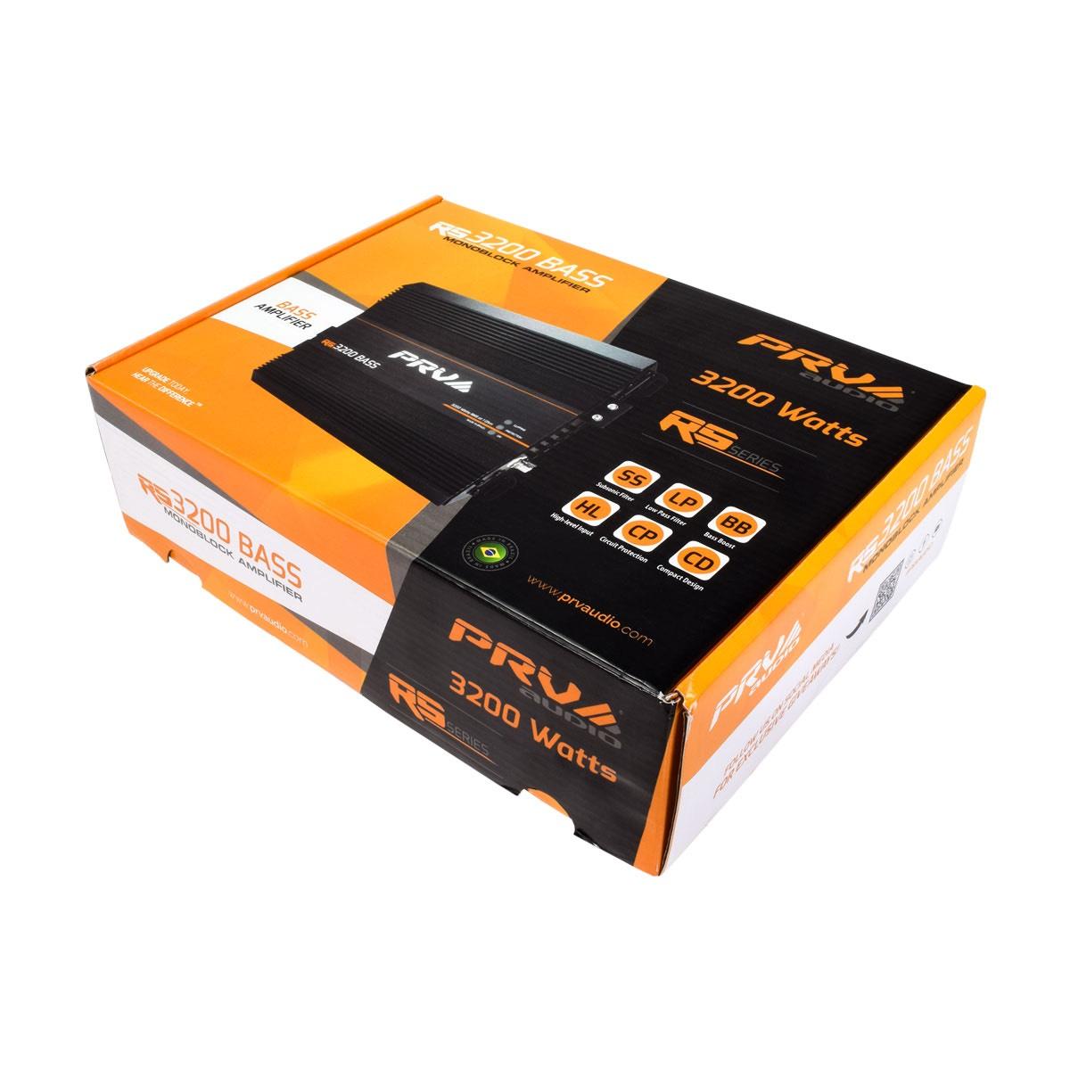 PRV AUDIO - 3200 WATT CAR AUDIO AMPLIFIER (RS3200 BASS 1 OHM)
