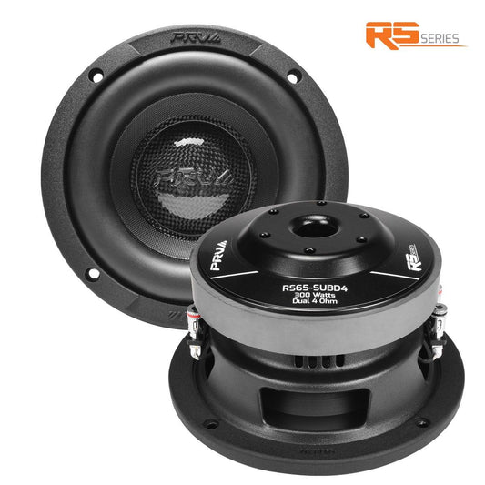 PRV AUDIO 6.5" 300 WATT DVC 4 OHM SUBWOOFER (RS65-SUBD4)