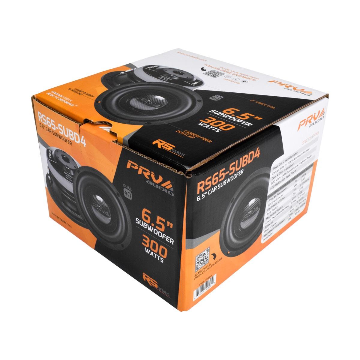 PRV AUDIO 6.5" 300 WATT DVC 4 OHM SUBWOOFER (RS65-SUBD4)