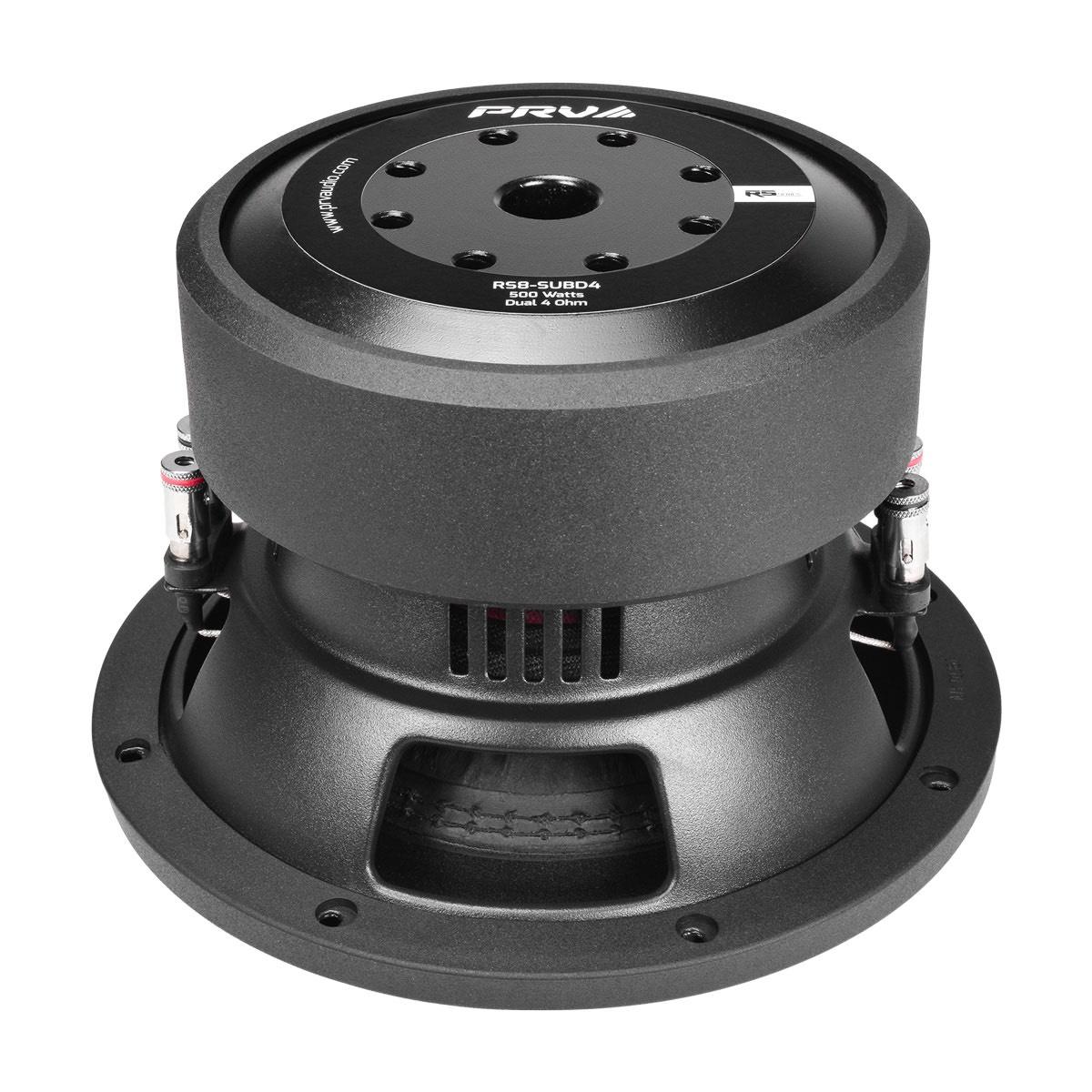 PRV AUDIO 8" 500 WATT DVC 4 OHM SUBWOOFER (RS8-SUBD4)