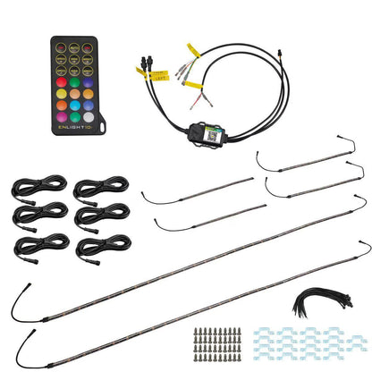 STINGER COLORTRAIL 6 PIECE FLEXIBLE RGB+W LED UNDERBODY KIT ENLIGHT10 APP (RSCUBKIT10)