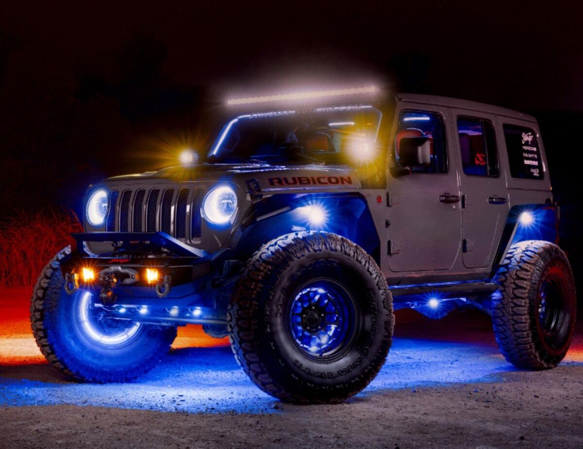 STINGER COLORTRAIL 14-18" ADJUSTABLE RGBW MULTI-COLOR LED WHEEL LIGHT KIT WITH ENLIGHT10 APP FULL CONTROL + HORIZON CONNECTIVITY (RSCWL10)