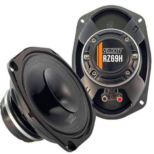 VELOCITY FULL RANGE HORN LOADED 600 WATT 6X9" COAX SPEAKERS PAIR PACKED (RZ69H)