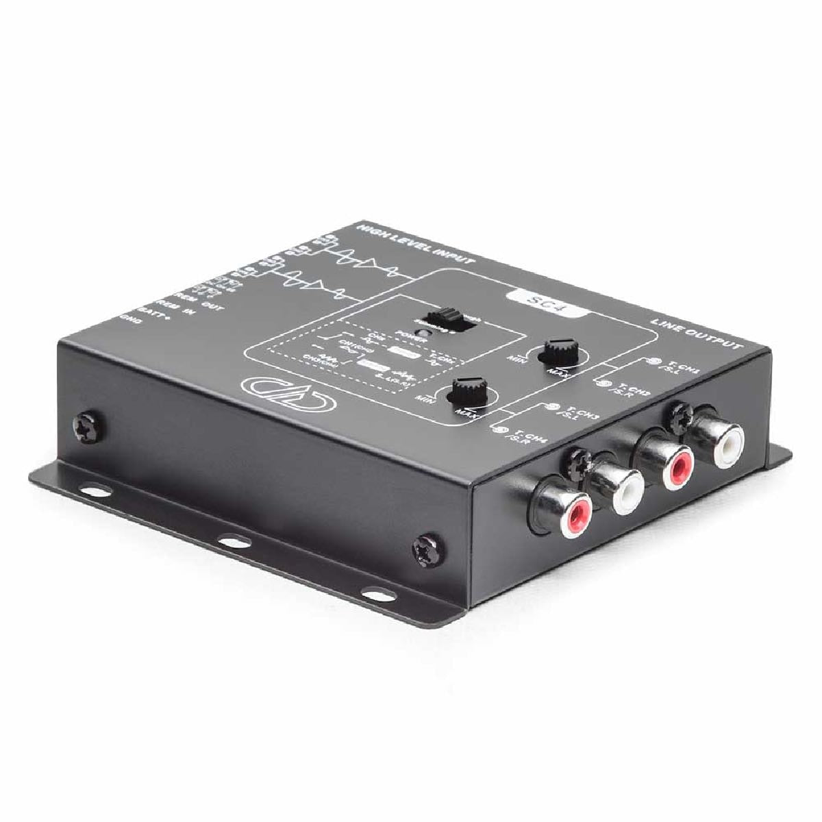 DD AUDIO 4 CHANNEL HIGH LOW CONVERTOR, SUMMING, 10V MAX OUTPUT (SC-4A)