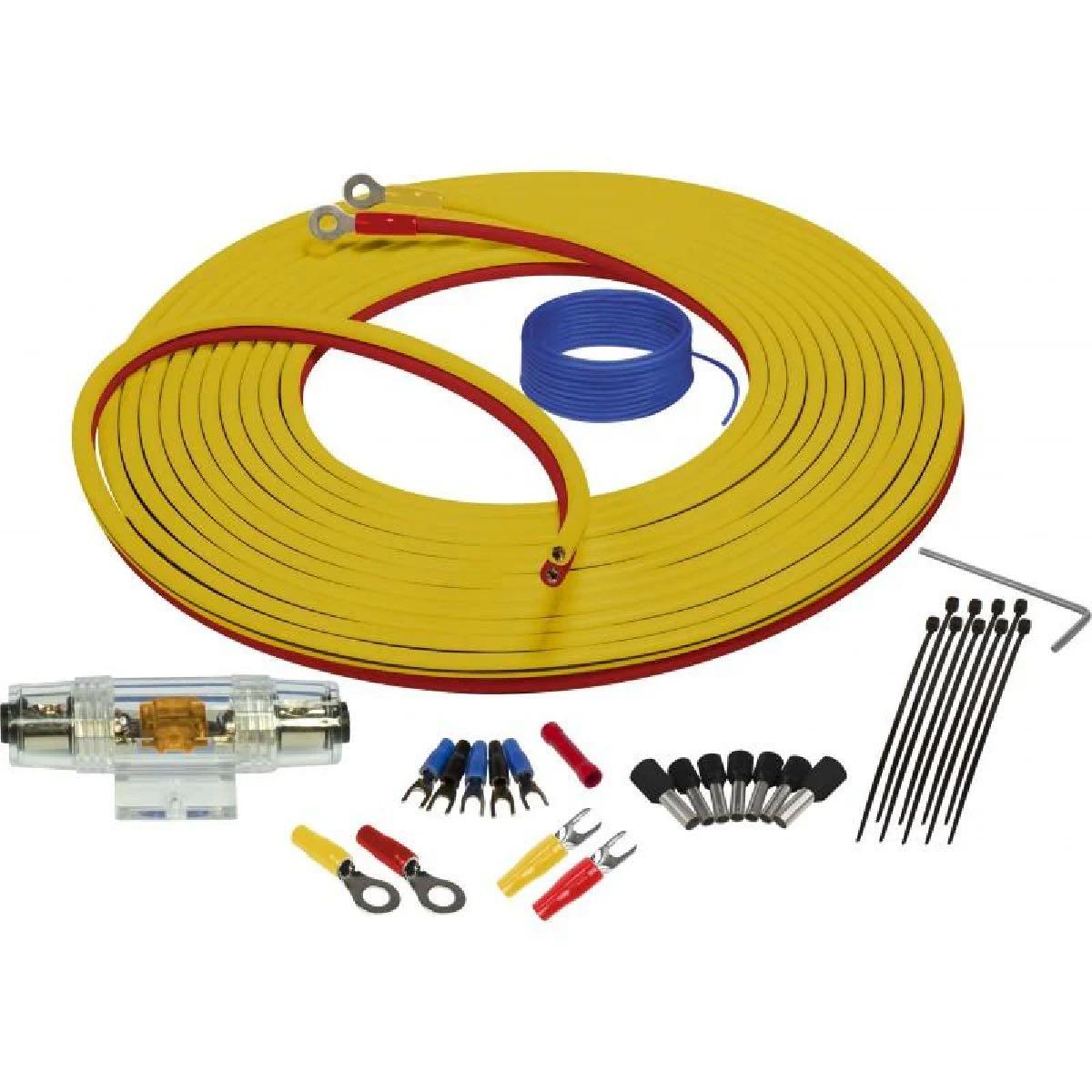STINGER 8 GAUGE MARINE COMPLIANT WIRING KIT WITH DUAL SIAMESE POWER/GROUND WIRE 22' (SEA4287)