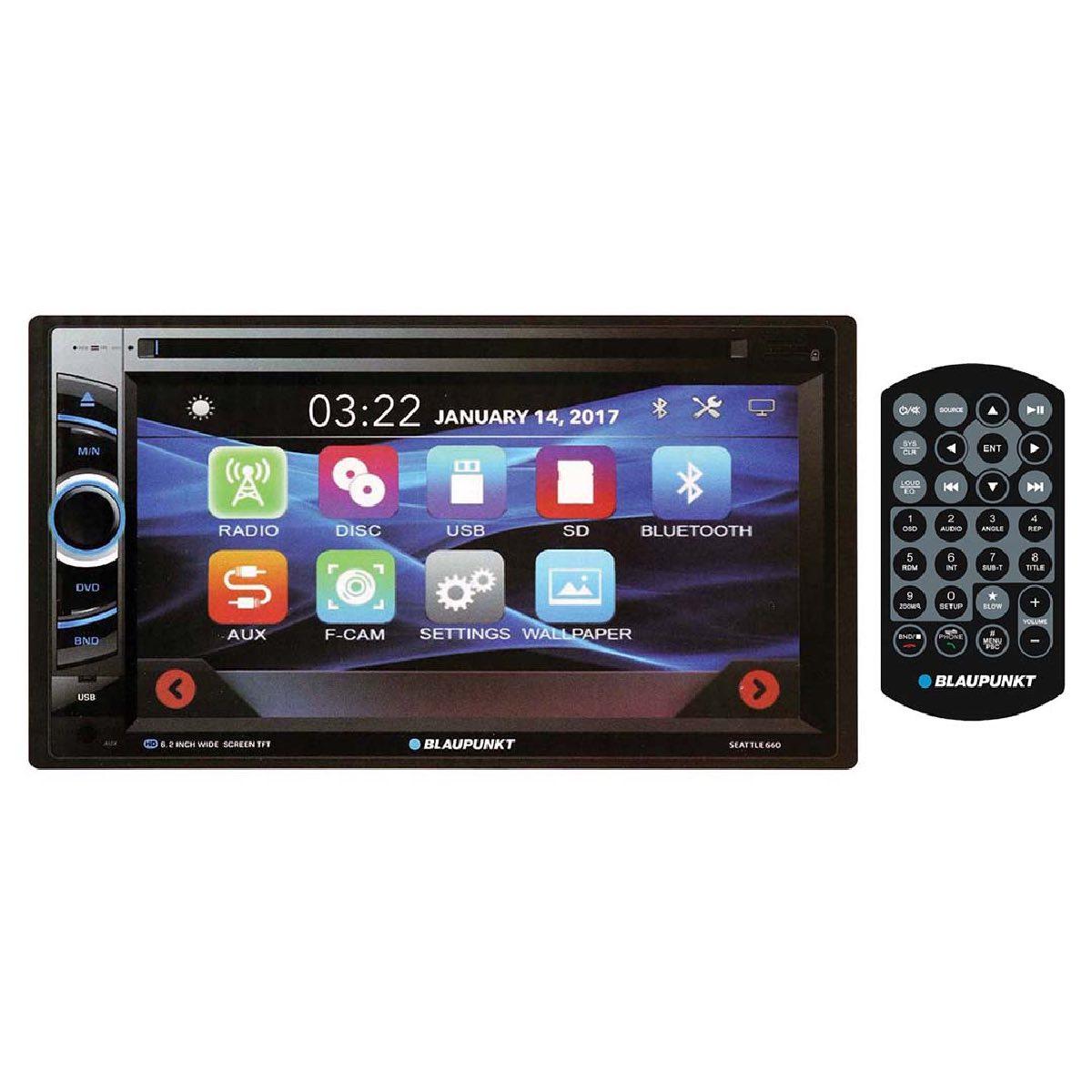 BLAUPUNKT 6.2" DOUBLE DIN W/DVD (SEATTLE660)