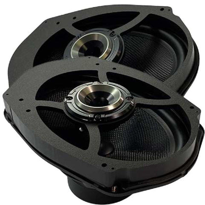 VELOCITY OVERDRIVE 1998-2013 HARLEY 6X9 HORN COMPONENT KIT FOR FACTORY 5X7 SPEAKER LIDS (SPK-13-5X7-OVERDRIVE)