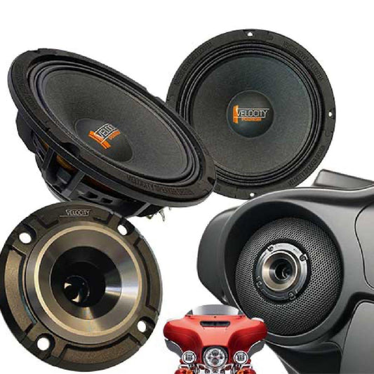 VELOCITY 2014 AND LATER STREET GLIDE, ELECTRA GLIDE FAIRING OVERDRIVE COMPONENT SPEAKER KIT (SPK-14-SG-OVERDRIVE-V)