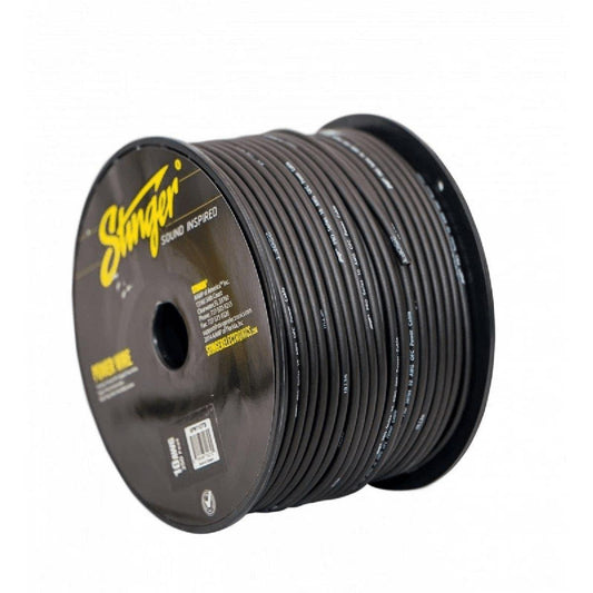 STINGER 10 GAUGE 250' BLACK TRUE GAUGE POWER/GROUND WIRE PURE COPPER (SPW110TB)
