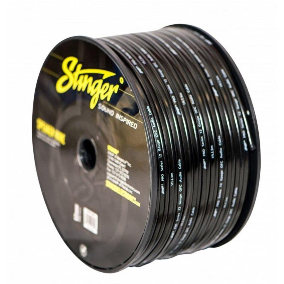 STINGER 12 GAUGE 250' BLACK TRUE GAUGE ULTRA FLEXIBLE SPEAKER WIRE (SPW512BK)