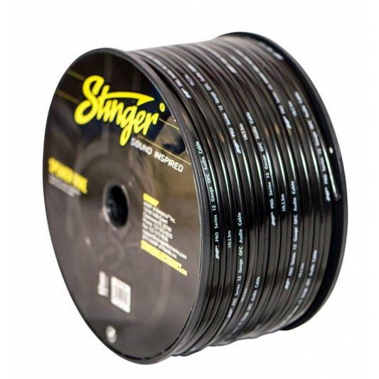 STINGER 12 GAUGE 250' BLACK TRUE GAUGE ULTRA FLEXIBLE SPEAKER WIRE (SPW512BK)