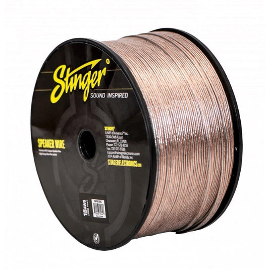 STINGER 18 GAUGE 1000' CLEAR SPEAKER WIRE (SPW518C)