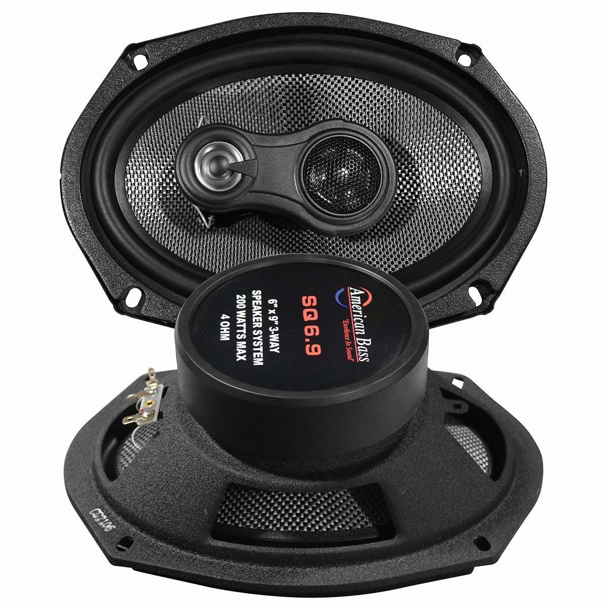 AMERICAN BASS SQ COAXIAL SPEAKERS 6X9" 200 WATTS (SQ69)