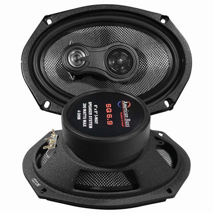 AMERICAN BASS SQ COAXIAL SPEAKERS 6X9" 200 WATTS (SQ69)