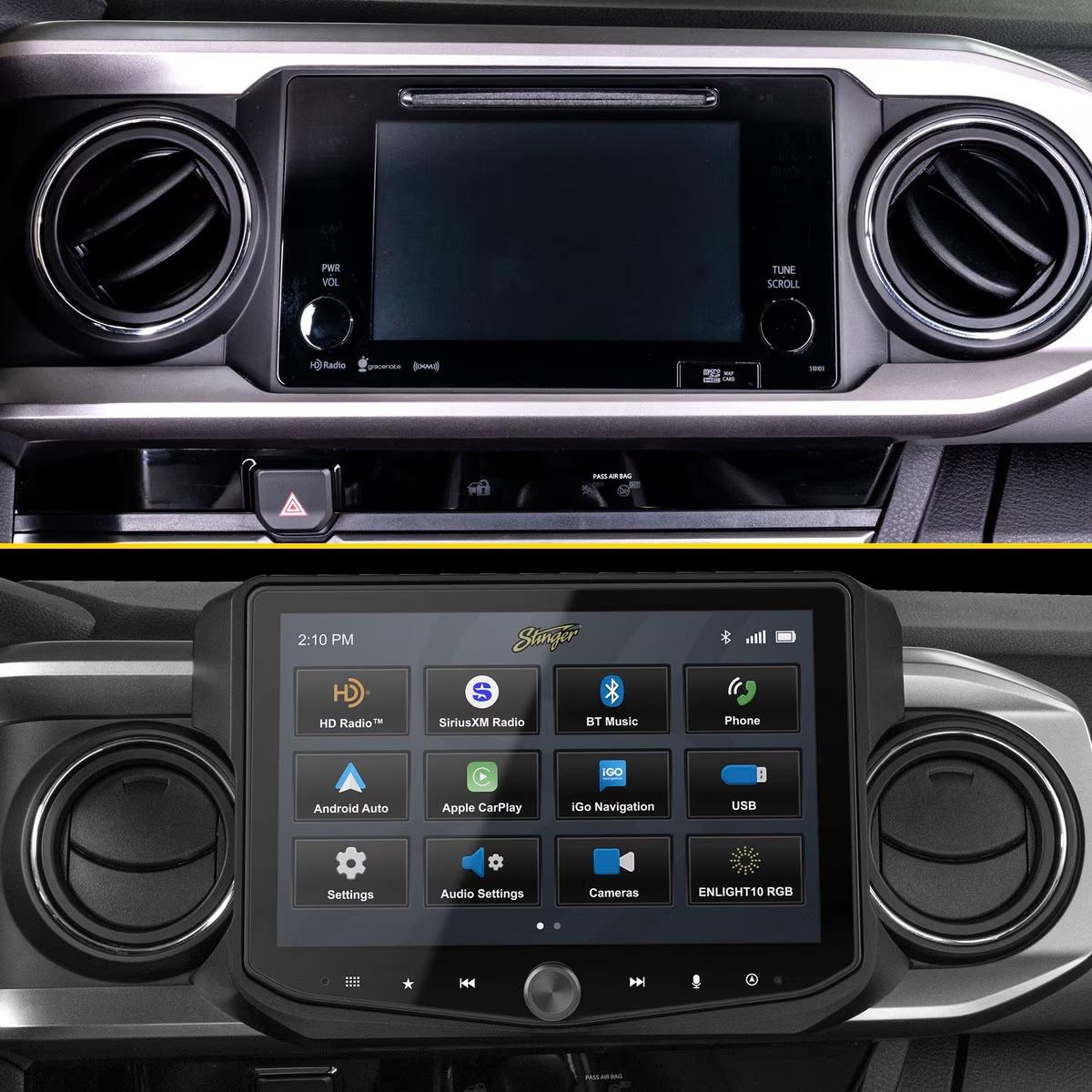 STINGER HORIZON10 FLUSH MOUNT WITH FULL INTEGRATION KIT FOR 16-23 TOYOTA TACOMA (SR-TAC16HX)