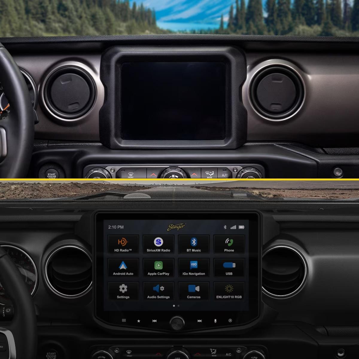 STINGER HORIZON10 FLUSH MOUNT WITH FULL INTEGRATION KIT FOR 18-23 JEEP WRANGLER JL & GLADIATOR JT (SRK-JW18HX)