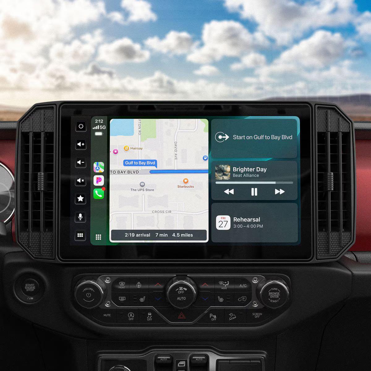 STINGER 12.8" JEEP WRANGLER JL GLADIATOR GT WIRELESS CARPLAY & AUTO WATERPROOF OEM STYLE MOUNTING & VEHICLE CONTROLS ON SCREEN (SRX-JW18128)