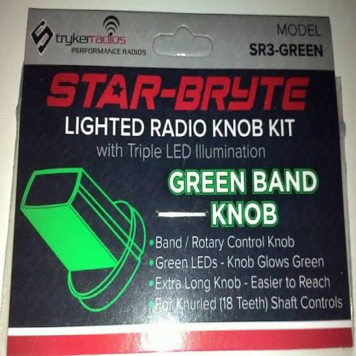 STRYKER GREEN LIGHTED BAND NITRO KNOB (SR3GREEN)