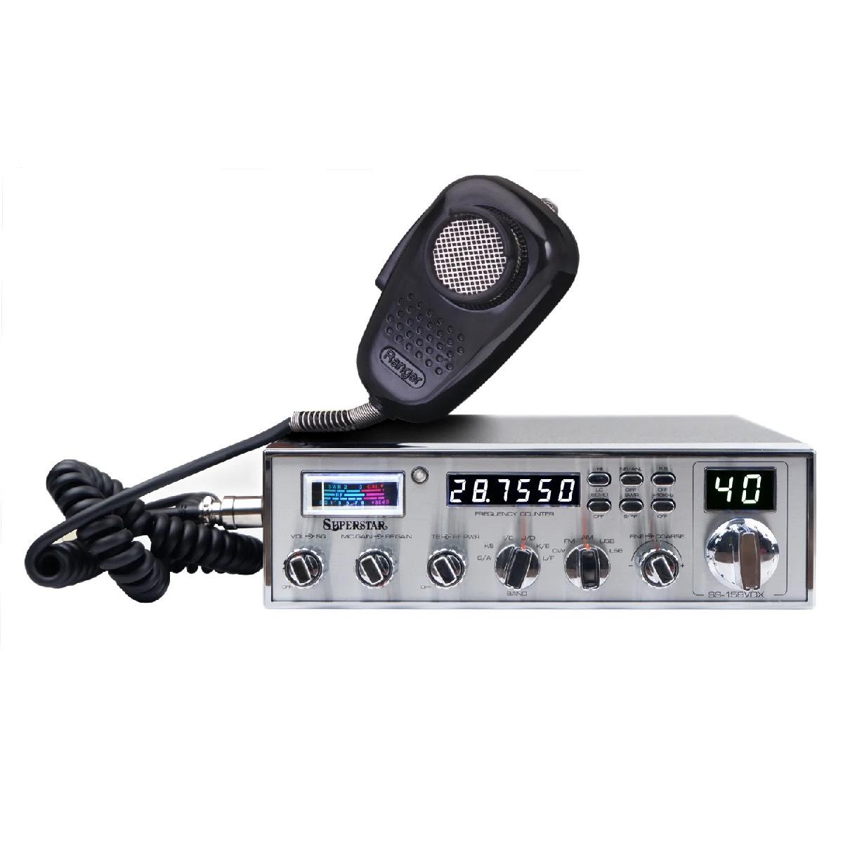 RANGER 10 METER RADIO AM/FM/SSB/CW WITH FREQUENCY COUNTER (SS158VDX)