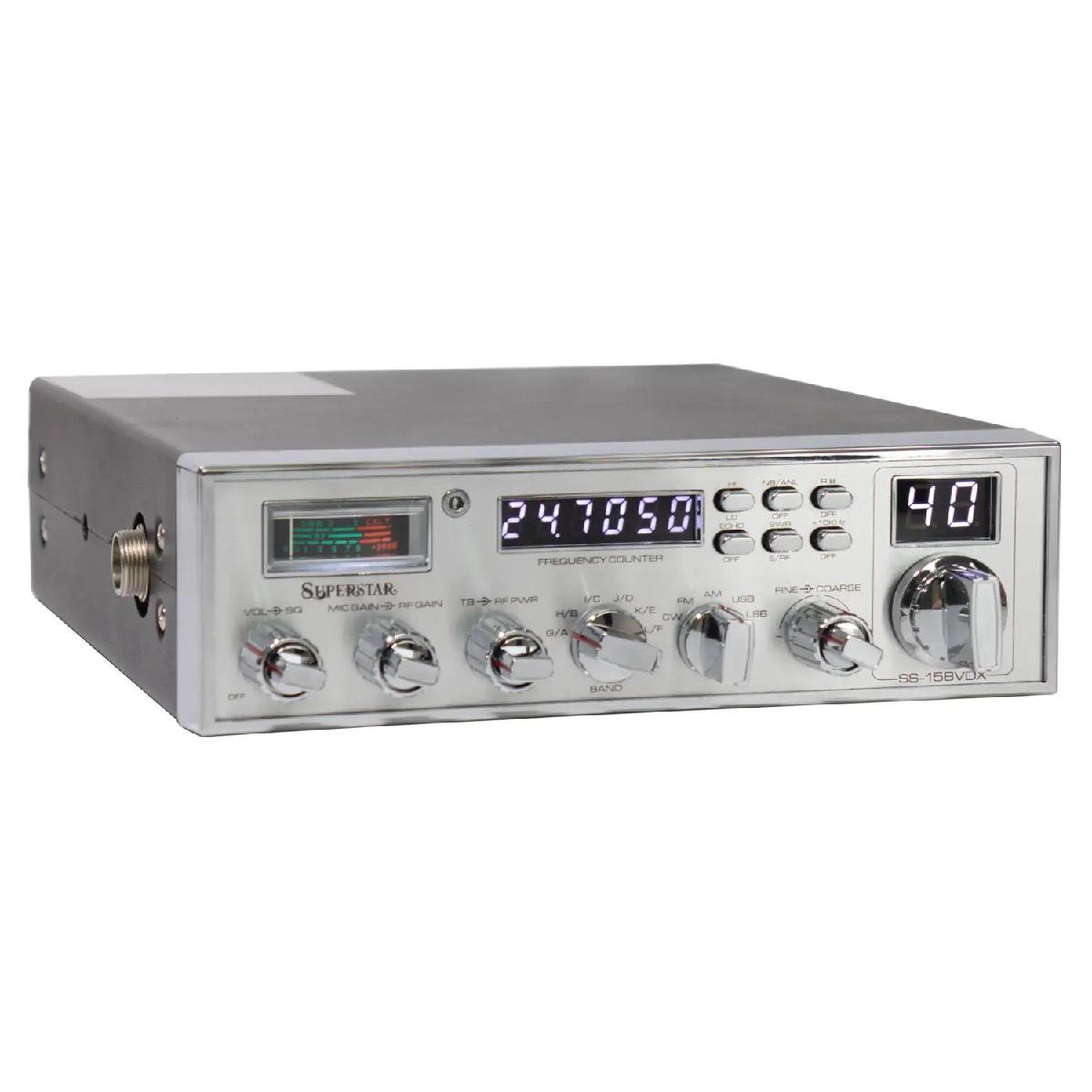 RANGER 10 METER RADIO AM/FM/SSB/CW WITH FREQUENCY COUNTER (SS158VDX)
