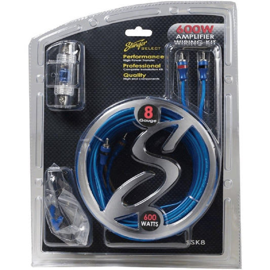 STINGER SELECT 8 GAUGE CCA 600 WATT AMP KIT (SSK8)