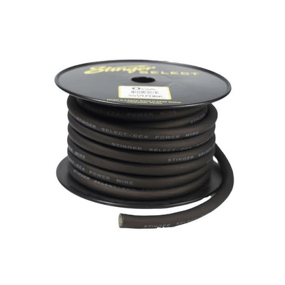 STINGER SELECT 0 GAUGE CCA MATTE BLACK WIRE 50' (SSVLP0BK)