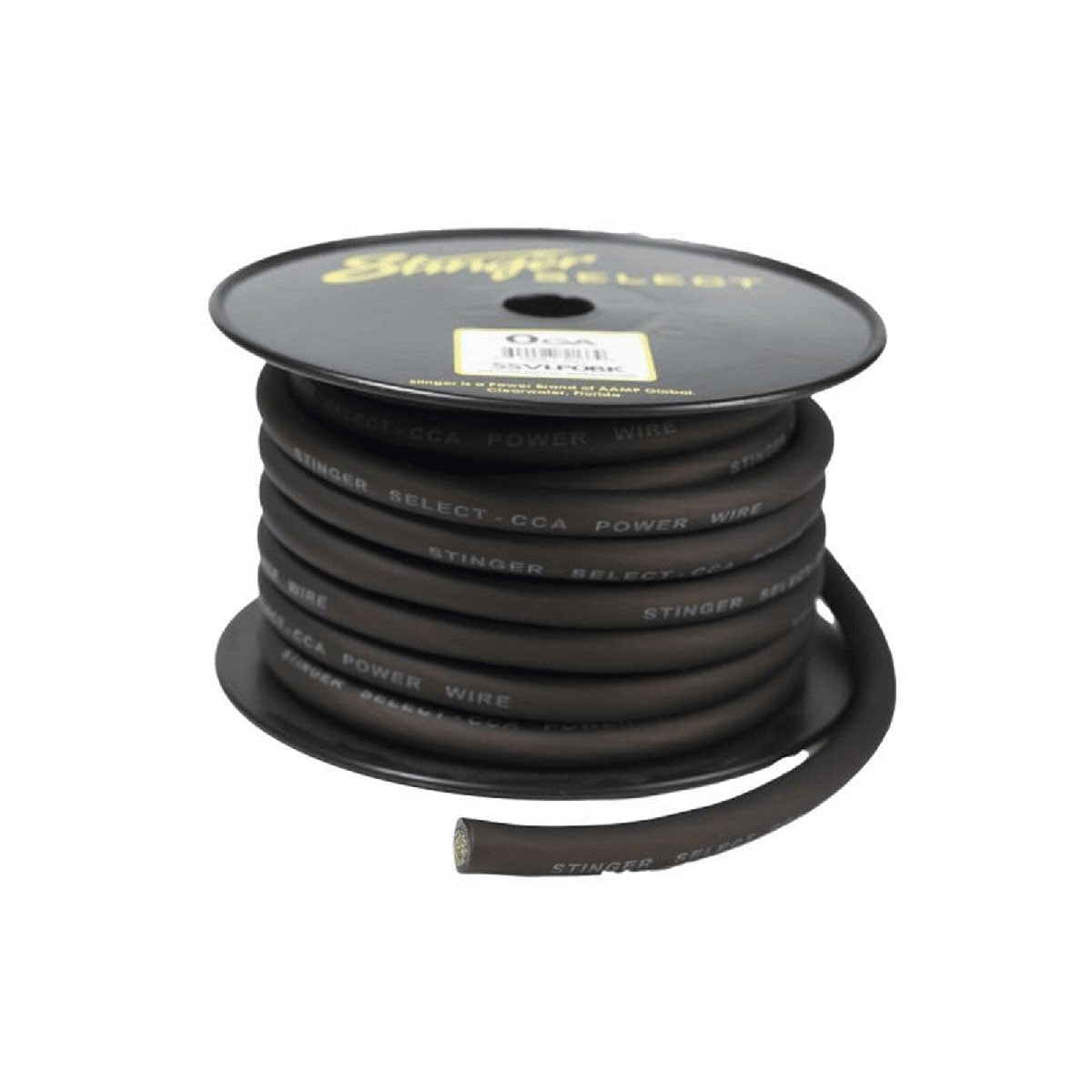 STINGER SELECT 0 GAUGE CCA MATTE BLACK WIRE 50' (SSVLP0BK)