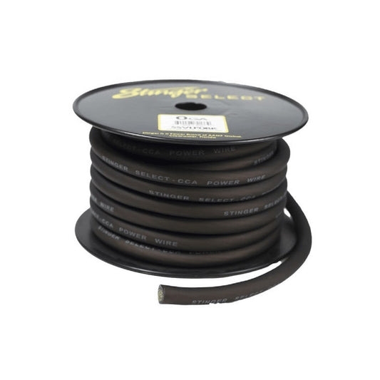 STINGER SELECT 0 GAUGE CCA MATTE BLACK WIRE 50' (SSVLP0BK)