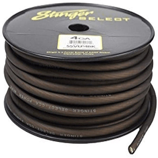 STINGER SELECT 4 GAUGE CCA MATTE BLACK WIRE 100' (SSVLP4BK)