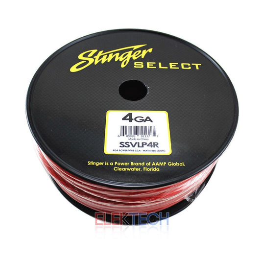 STINGER SELECT 4 GAUGE CCA MATTE RED WIRE 100' (SSVLP4R)