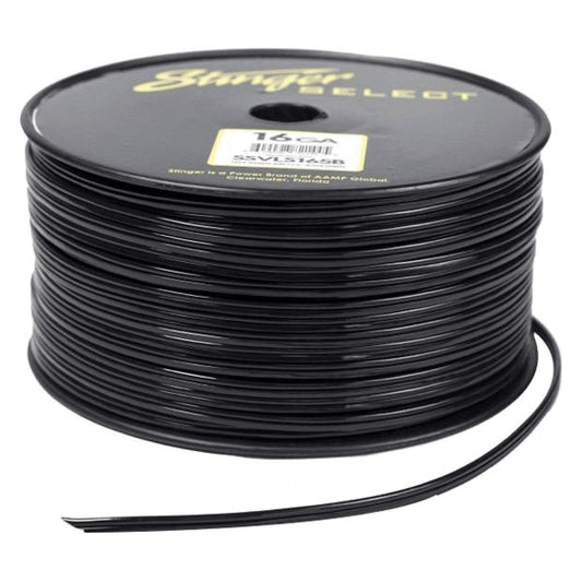 STINGER SELECT 16 GAUGE CCA MATTE BLACK SPEAKER WIRE 500' (SSVLS16BK)