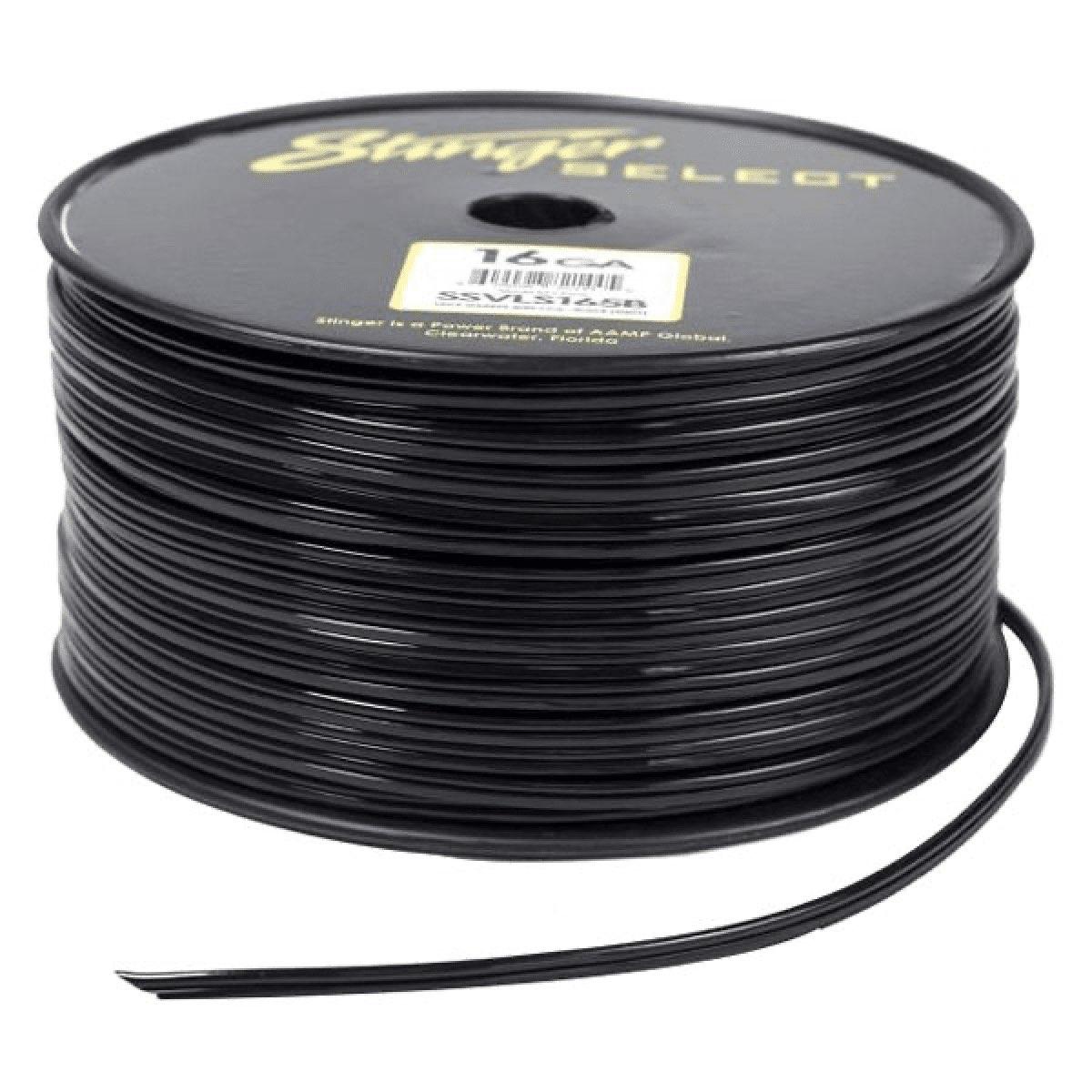 STINGER SELECT 16 GAUGE CCA MATTE BLACK SPEAKER WIRE 500' (SSVLS16BK)